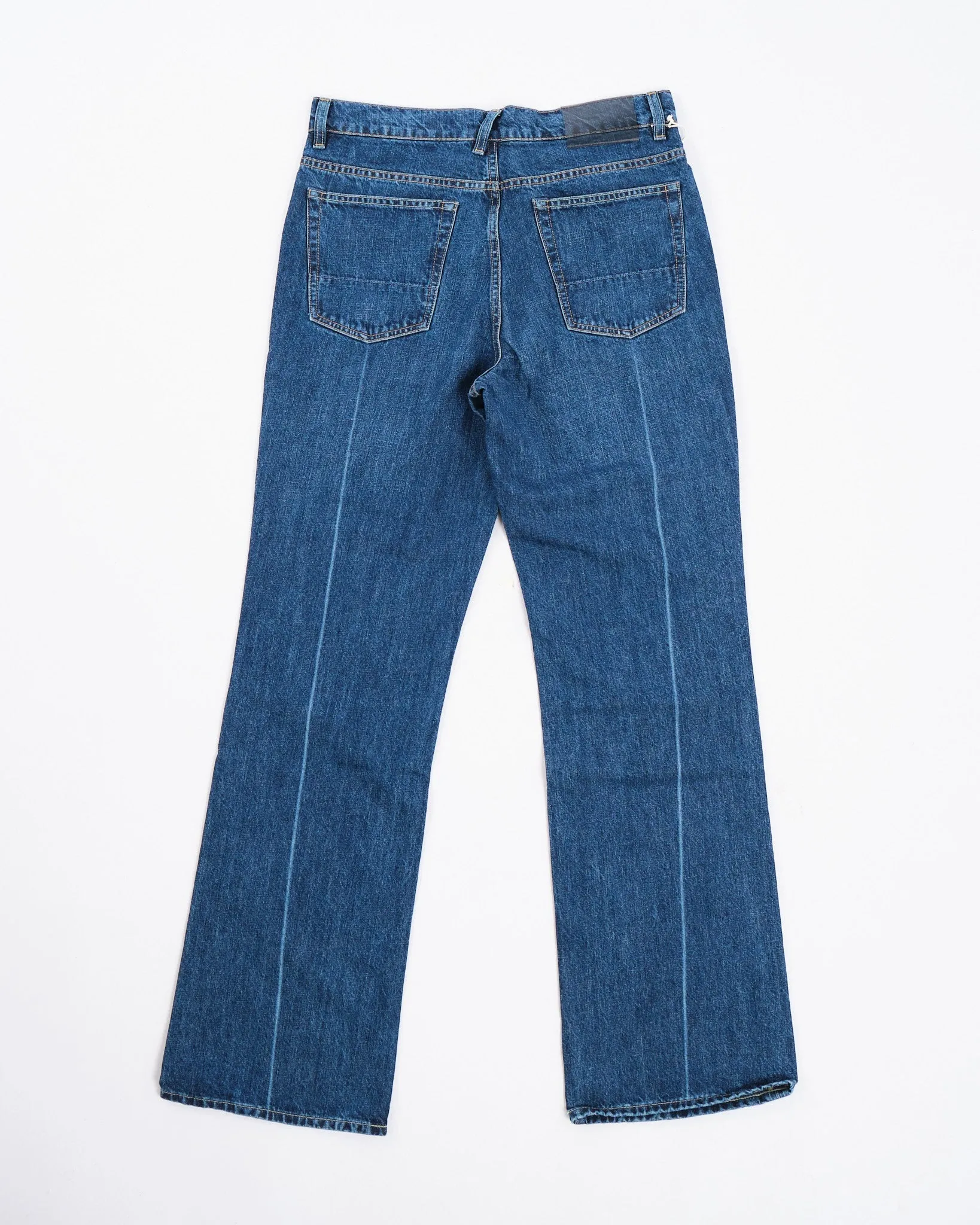 70s Cut Mid Blue Crease Denim