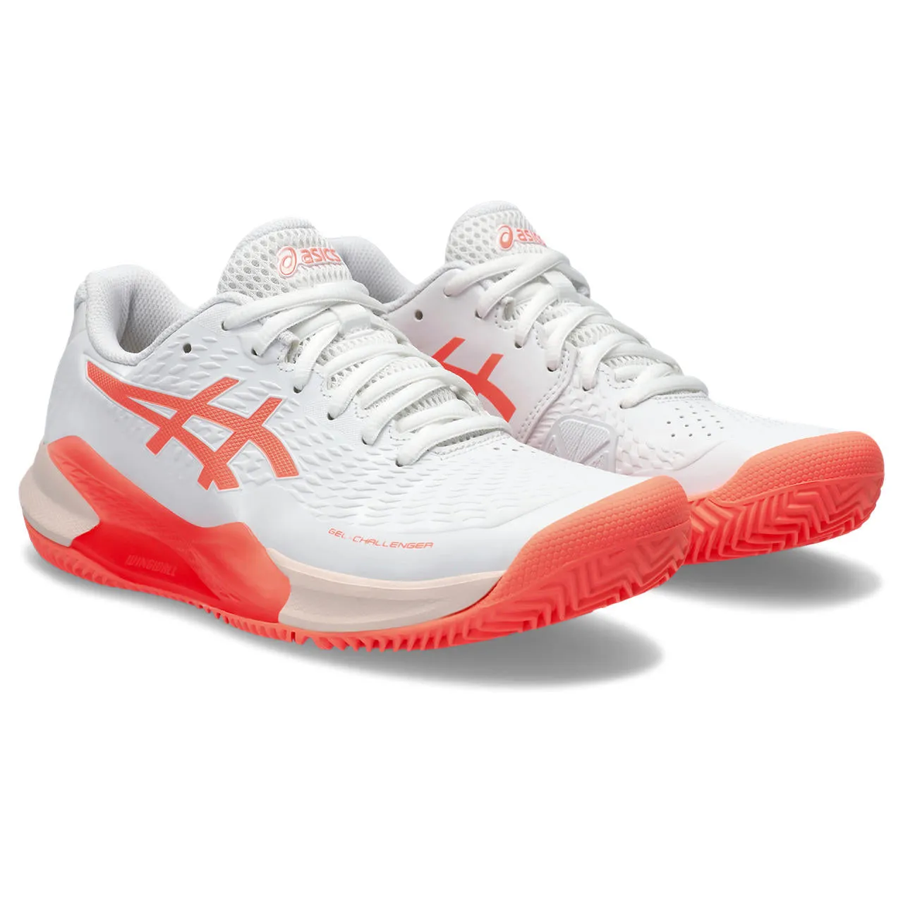 Asics Tennisschoen Gel Challenger 14 Clay Dames Wit Oranje