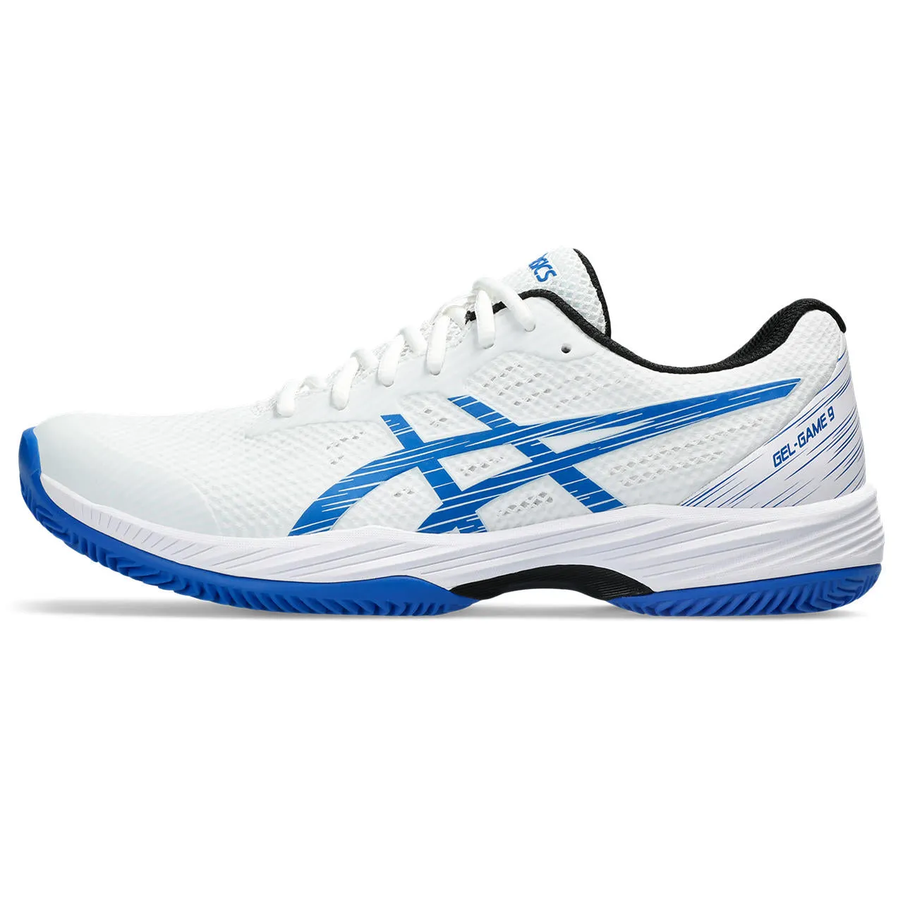 Asics Tennisschoen Gel Game 9 Clay / OC Heren Wit Blauw