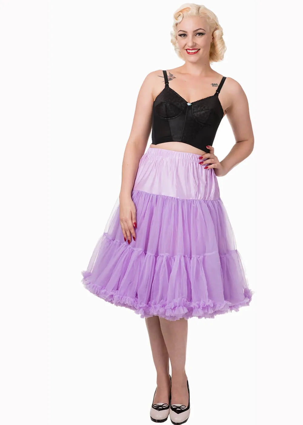 Banned 50's Petticoat Long Lavender