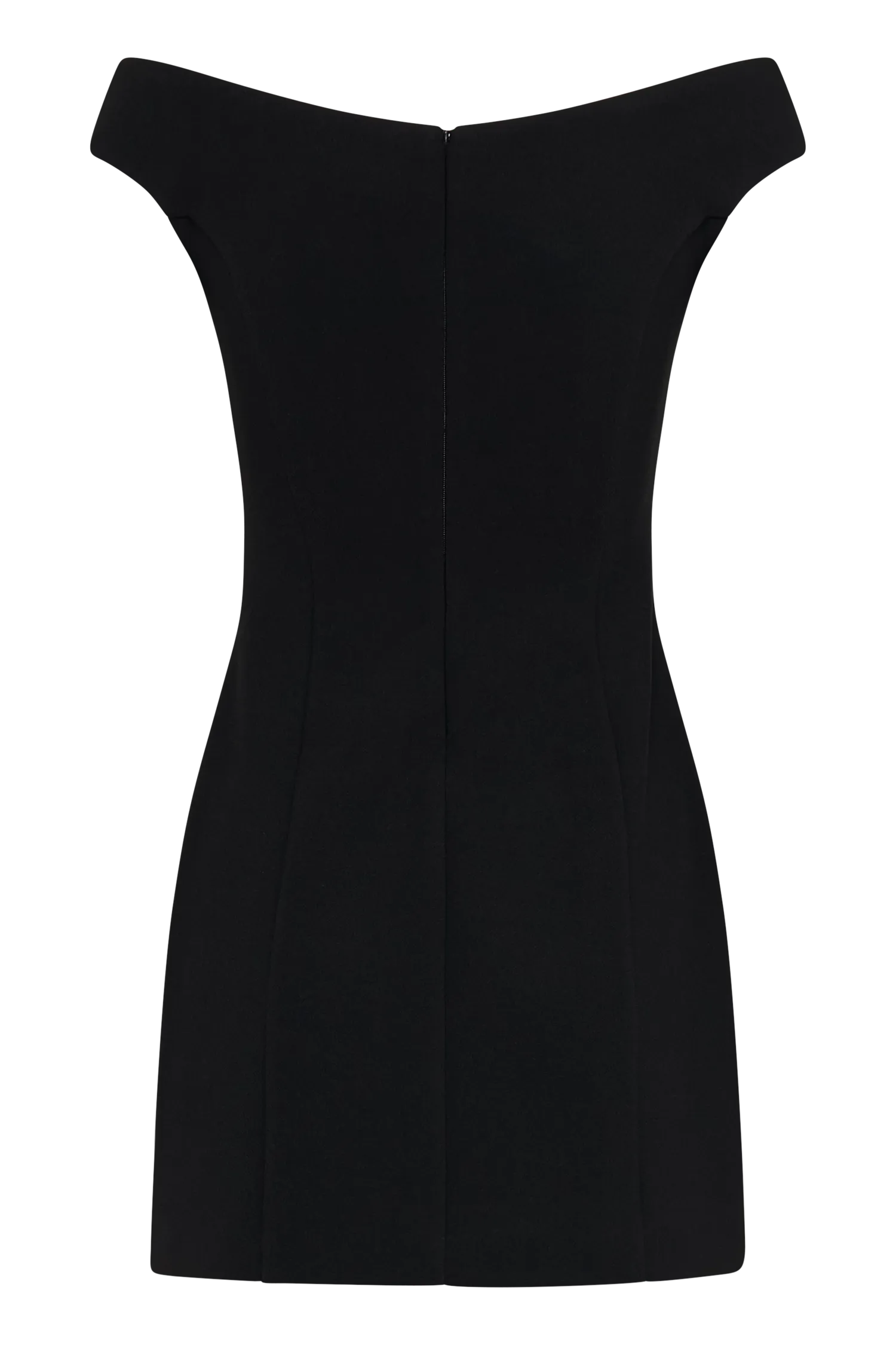 Cassidy Crepe Off Shoulder Mini Dress - Black