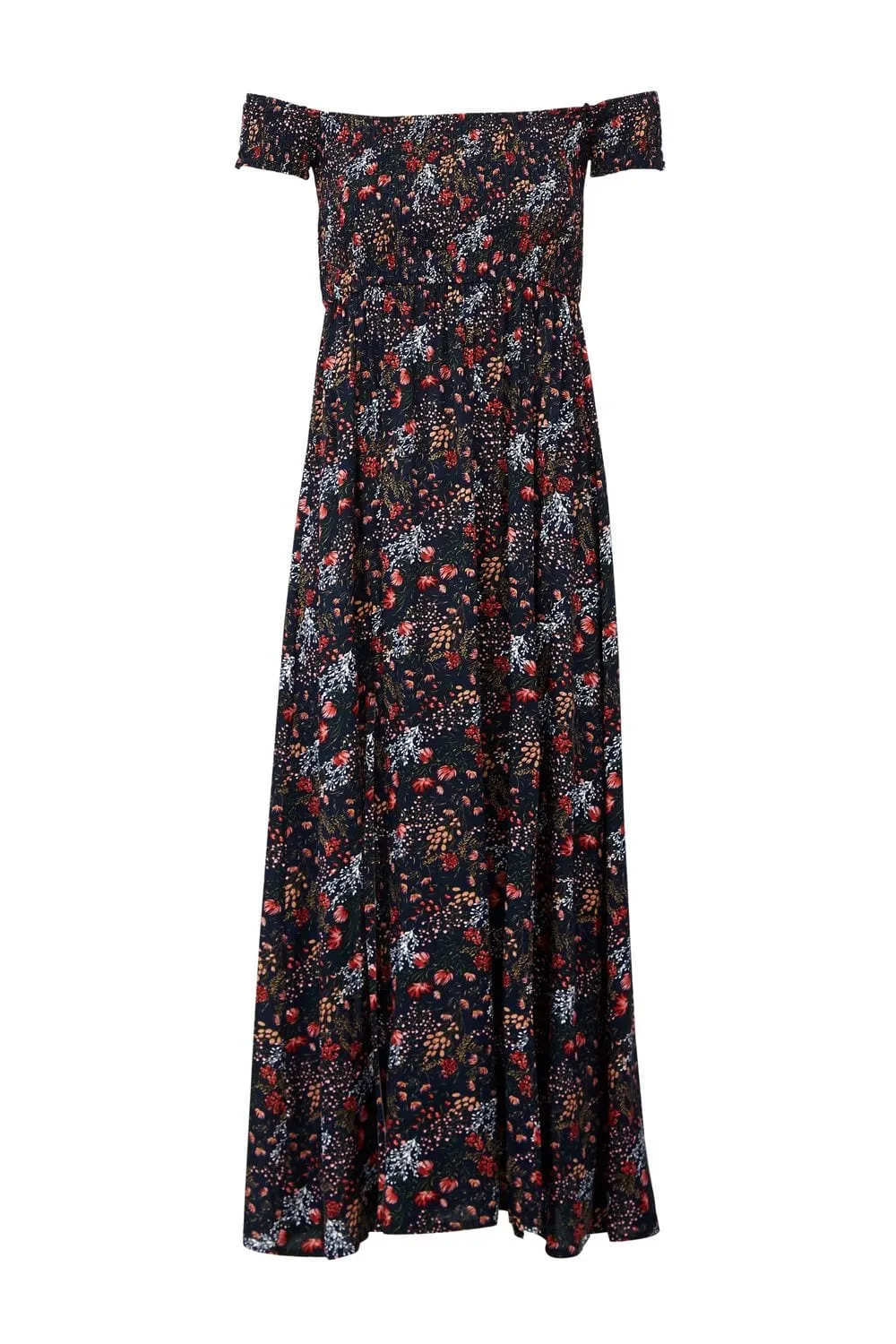 Floral Bardot Maxi Dress