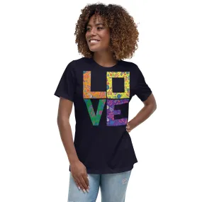 LOVE in Floral Women's Relaxed T-Shirt