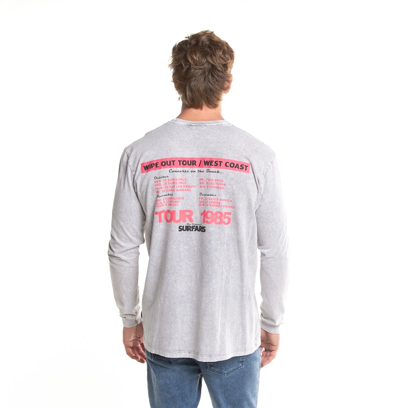 Remera Ml Rusty Surf Tour Ls Tee Process Grey