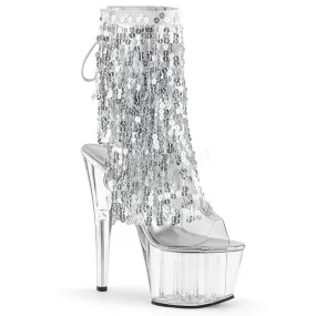 SS-ADORE-1017SQF Platform Boot  | Clear Vinyl